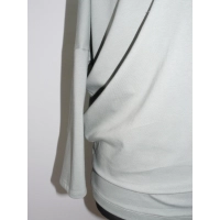 Luźna bluzka Oversize z drapowaniem dla puszystej - oliwkowa